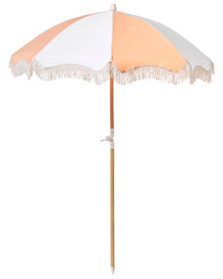 Wyld And Coco Evergreen Beech Wood Parasol 150Cm Round Tilting Orange Uv-Resistant - image 1