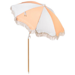 Wyld And Coco Evergreen Beech Wood Parasol 150Cm Round Tilting Orange Uv-Resistant - thumbnail 4
