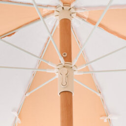 Wyld And Coco Evergreen Beech Wood Parasol 150Cm Round Tilting Orange Uv-Resistant - thumbnail 9