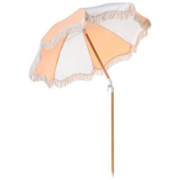 Wyld And Coco Evergreen Beech Wood Parasol 150Cm Round Tilting Orange Uv-Resistant - thumbnail 5