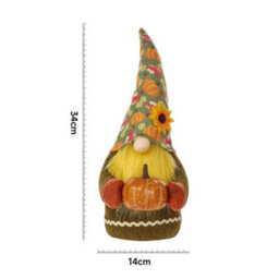 Living And Home Handmade Autumn Harvest Gnome Decoration Fall Ornament 14Cm (W) X 34Cm (H) - thumbnail 9