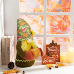 Living And Home Handmade Autumn Harvest Gnome Decoration Fall Ornament 14Cm (W) X 34Cm (H) - thumbnail 2