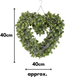Smart Garden Marco Paul Hanging Artificial Lavender Heart Wreath - thumbnail 2
