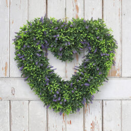 Smart Garden Marco Paul Hanging Artificial Lavender Heart Wreath - thumbnail 4