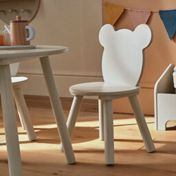 Cuddleco Play House Bear Table & 2 Chairs In Pebble - thumbnail 3
