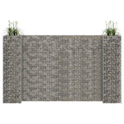 Berkfield H-Shaped Gabion Planter Steel Wire 260X40X150 Cm - image 1
