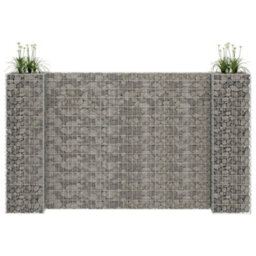 Berkfield H-Shaped Gabion Planter Steel Wire 260X40X150 Cm