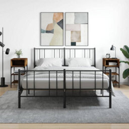 Berkfield Bedside Tables 2 Pcs Smoked Oak 35X34.5X70 Cm Engineered Wood - thumbnail 1