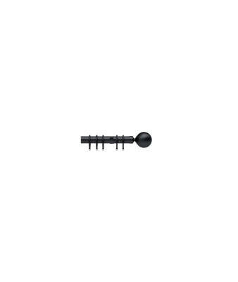28mm  Nikola Ball End Metal Curtain Pole Set - Black - image 1