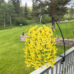 Artificial Outdoor Hanging Petunia Flowers, 2 Pieces Faux Petunias, Hanging Artificial Flowers, Weather Resistant, Uv Resistant - thumbnail 3