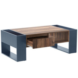 Matteo Modern Wood Grain Coffee Table With Hidden Drawer And Double-Sided Storage - thumbnail 6