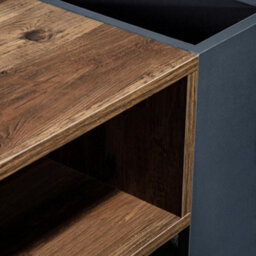 Matteo Modern Wood Grain Coffee Table With Hidden Drawer And Double-Sided Storage - thumbnail 9
