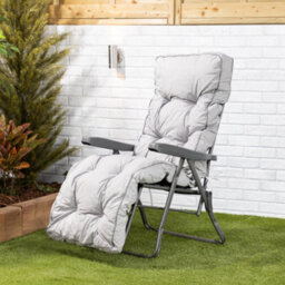 Alfresia Grey Classic Relaxer Garden Cushion - thumbnail 2