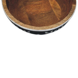Artisan Furniture Solid Wood Floral Resin Inlay Bowl Set - thumbnail 4