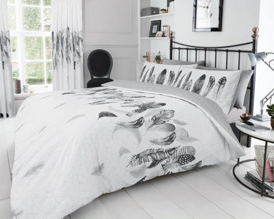 Smart Living Duvet Cover With Pillowcases Polycotton Quilt Bedding Cover Comfy Breathable Comforter Cover Set - White - image 1
