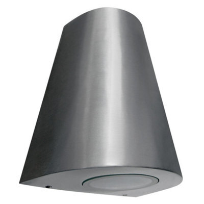 Long Life Lamps Company Cone Shape Outdoor Wall Light Stainless Steel Finish Exterior Single Downlight Zlc067Ab - image 1