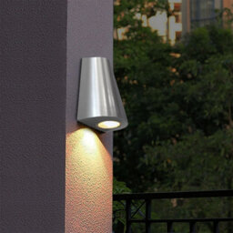 Long Life Lamps Company Cone Shape Outdoor Wall Light Stainless Steel Finish Exterior Single Downlight Zlc067Ab - thumbnail 8