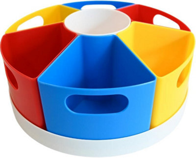 Mantraraj Desk Organiser, 360-Degree Rotating Pen Holder Stand For Desk, Table Top Organisers & Accessories With 7 Compartments Pe - image 1