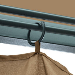 Berkfield Gazebo With Curtain 300X300 Cm Taupe Aluminium - thumbnail 7