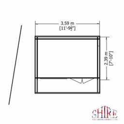 Shire Belgravia 28 mm Log Cabin 12 X 8 Feet - thumbnail 5