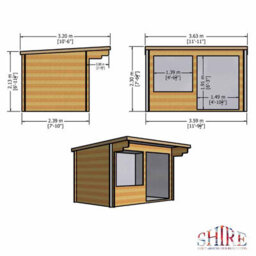 Shire Belgravia 28 mm Log Cabin 12 X 8 Feet - thumbnail 6