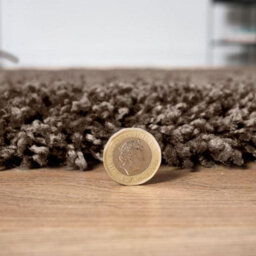Bravich Taupe Shaggy Rug 120Cm Circle (4') - thumbnail 5