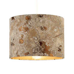 Happy Homewares Modern Textured Gold And Burnt Orange Jacquard Fabric Drum Lampshade - thumbnail 2
