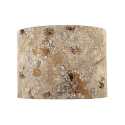 Happy Homewares Modern Textured Gold And Burnt Orange Jacquard Fabric Drum Lampshade - thumbnail 4