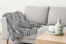 Emma Barclay Lush Luxurious Faux Rabbit Fur Throw For Sofa Blanket Silver 140X180Cm - thumbnail 2