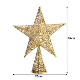 Darphe Gold Medium-Sized Christmas Tree Topper Star Ornament, 25Cm W X 35Cm H - thumbnail 3
