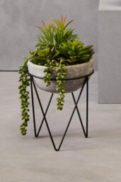 Premier Housewares Fiori Mixed Succulent With Metal Stand Artificial Plant Foliage - thumbnail 7