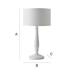 Valuelights Victoria Traditional White Wood Candlestick Table Lamp With White Drum Shade - thumbnail 8
