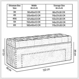 150Cm Duke Ottoman Storage Box -Upholstered Blanket Box - Forest Green Plush Velvet Multifunctional Storage Box - thumbnail 4