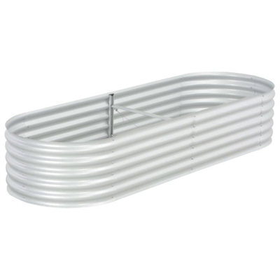 Berkfield Garden Raised Bed 240X80X44 Cm Galvanised Steel Silver - image 1