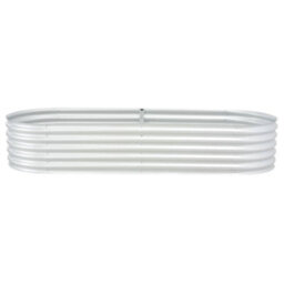Berkfield Garden Raised Bed 240X80X44 Cm Galvanised Steel Silver - thumbnail 4