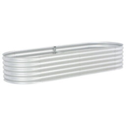 Berkfield Garden Raised Bed 240X80X44 Cm Galvanised Steel Silver - thumbnail 3
