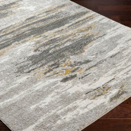Livabliss San Francisco-Abstract Grey Yellow Ivory Modern Marble Living Dining Bedroom Rug 200 X 275 Cm Easy Care, Non Shedding - thumbnail 6