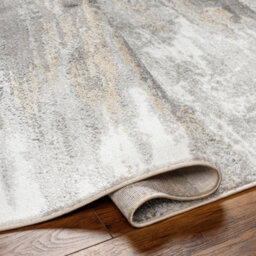 Livabliss San Francisco-Abstract Grey Yellow Ivory Modern Marble Living Dining Bedroom Rug 200 X 275 Cm Easy Care, Non Shedding - thumbnail 4