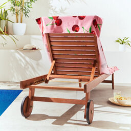 Catherine Lansfield Cherries Pink Beach Towel Lounger 76X200Cm - thumbnail 2
