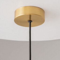 Luminosa Lighting Luminosa Levitation Modern 25Cm Wire Frame Pendant Ceiling Light Brass 1Xg9 White Shade - thumbnail 5