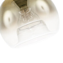 Happy Homewares Modern Polished Gold And Clear Glass Circular Pendant Lighting Shade - thumbnail 5