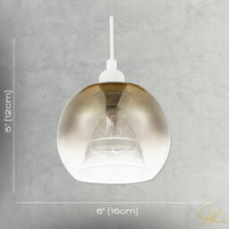 Happy Homewares Modern Polished Gold And Clear Glass Circular Pendant Lighting Shade - thumbnail 7