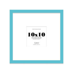 "10X10"" Turquoise Picture Frame - 10X10"" Square Frame With 7X7"" Mount For 10X10""/7X7"" Pictures Art Deco Style Thin Edge, 1 Pack"