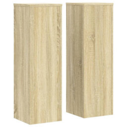 Walplus Plant Stand 2Pcs Sonoma Oak 25X25X80 Cm Engineered Wood - thumbnail 2