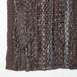 Homescapes Denver Leather Woven Rug Brown, 120 X 180 Cm - thumbnail 3