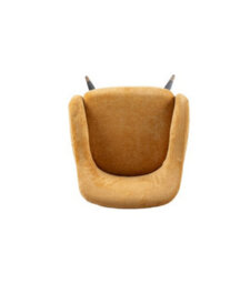 MiHOMEUK Zurich Velvet Bar Stool Contemporary Velvet Counter Stool With Metal Legs & Padded Back Mustard W52.5 X D51.5 X H96 Cm - thumbnail 6
