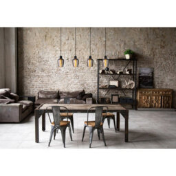 Luminosa Lighting Luminosa Ryan Bar Pendant Ceiling Light Matt Black Smoke Glass Shade 4X E27 - thumbnail 5