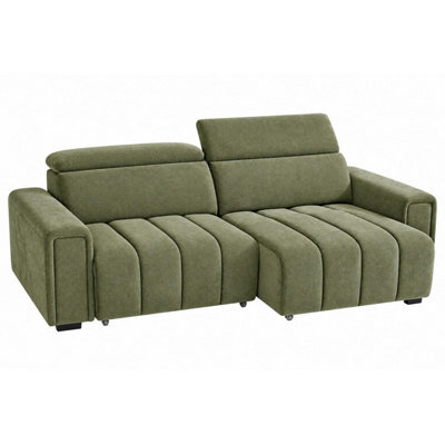 Furnishings For Less UK Millie Green 3 Seater Electric Sliding Sofa Adjustable Headrests - image 1