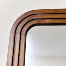 Melody Maison Dark Wood Arched Frame Wall Mirror 60Cm X 140Cm - thumbnail 3