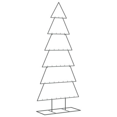 Berkfield Modern Metal Christmas Tree For Decoration Black 180 Cm